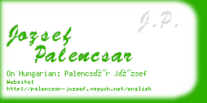 jozsef palencsar business card